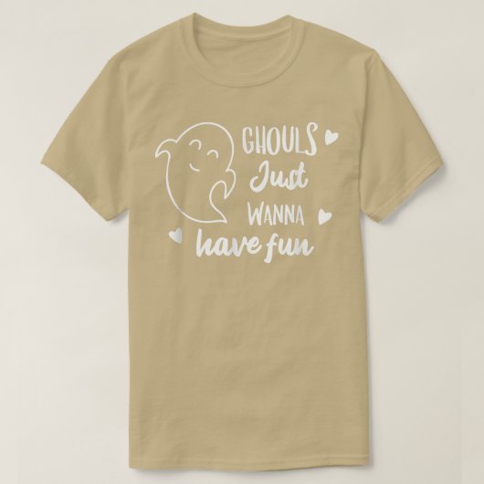 Ghouls wil gewoon Fun Ghost Funny Heart 726 hebben T-shirt (Design voorkant)