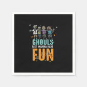 Ghouls wil gewoon plezier hebben grappige zombies  servet (Voorkant)