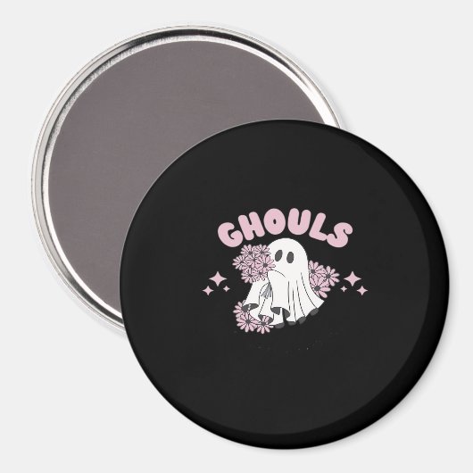 Ghouls wil gewoon plezier hebben Halloween Art Bas Magneet (Voorkant / Achterkant)