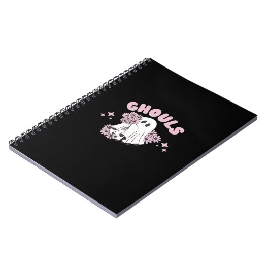 Ghouls wil gewoon plezier hebben Halloween Art Bas Notitieboek (Linkerzijde)