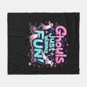 Ghouls wil gewoon plezier hebben Halloween Disco P Fleece Deken (Voorkant (Horizontaal))