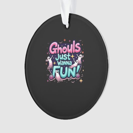 Ghouls wil gewoon plezier hebben Halloween Disco P Ornament (voorkant)