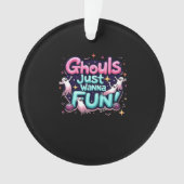 Ghouls wil gewoon plezier hebben Halloween Disco P Ornament (voorkant)