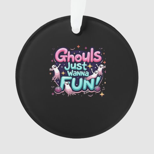 Ghouls wil gewoon plezier hebben Halloween Disco P Ornament (voorkant)