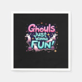 Ghouls wil gewoon plezier hebben Halloween Disco P Servet (Voorkant)