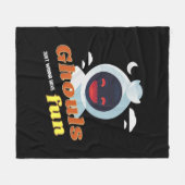 Ghouls wil gewoon plezier hebben Halloween & Quote Fleece Deken (Voorkant (Horizontaal))