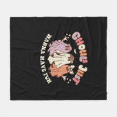 Ghouls wil gewoon plezier hebben retro Halloween G Fleece Deken (Voorkant (Horizontaal))