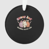 Ghouls wil gewoon plezier hebben retro Halloween G Ornament (voorkant)