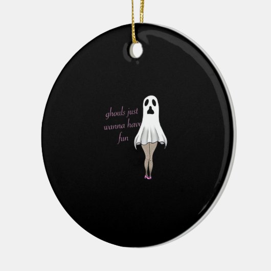 Ghouls wil gewoon plezier hebben slogan citaat keramisch ornament (Links)