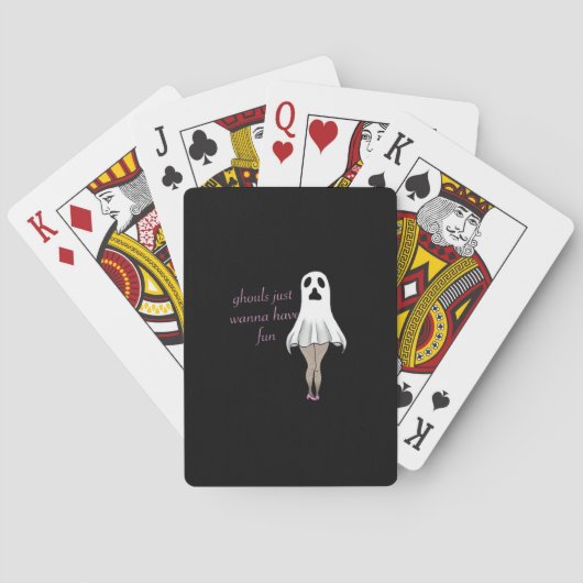 Ghouls wil gewoon plezier hebben slogan citaat pokerkaarten (Achterkant)