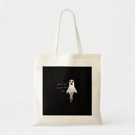 Ghouls wil gewoon plezier hebben slogan citaat tote bag (Voorkant)