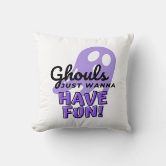 Ghouls wil gewoon plezier luiaard Halloween Kussen