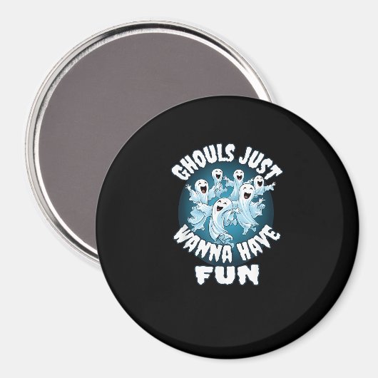 Ghouls wil gewoon plezier luiaard Halloween Magneet (Voorkant / Achterkant)