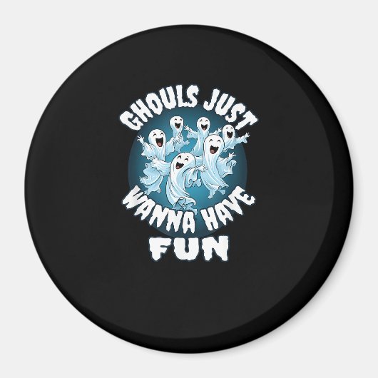 Ghouls wil gewoon plezier luiaard Halloween Magneet (Voorkant)