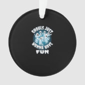 Ghouls wil gewoon plezier luiaard Halloween Ornament (voorkant)