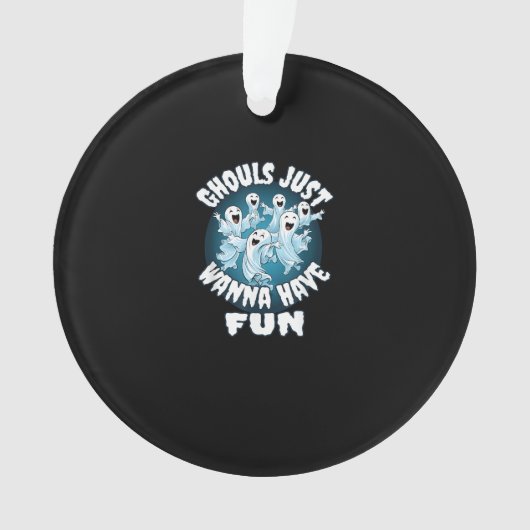 Ghouls wil gewoon plezier luiaard Halloween Ornament (voorkant)