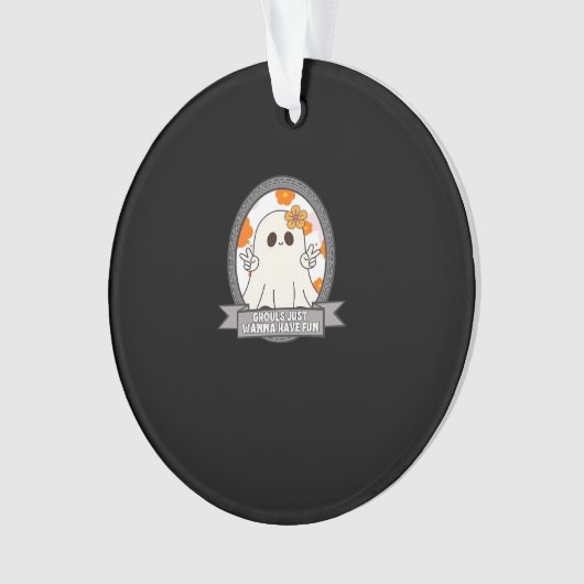 Ghouls wil gewoon plezier luiaard Halloween Ornament (voorkant)