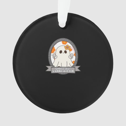 Ghouls wil gewoon plezier luiaard Halloween Ornament (voorkant)