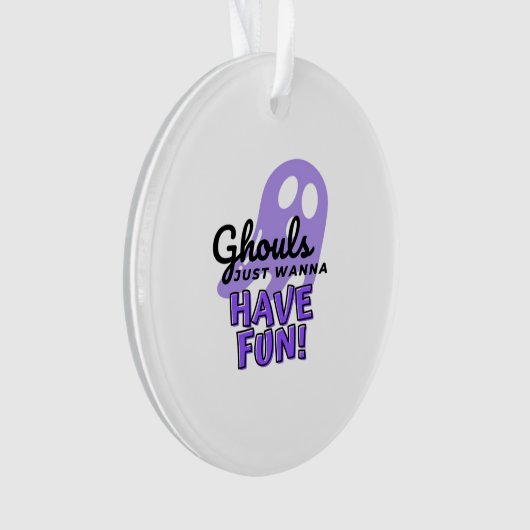 Ghouls wil gewoon plezier luiaard Halloween Ornament (voorkant)