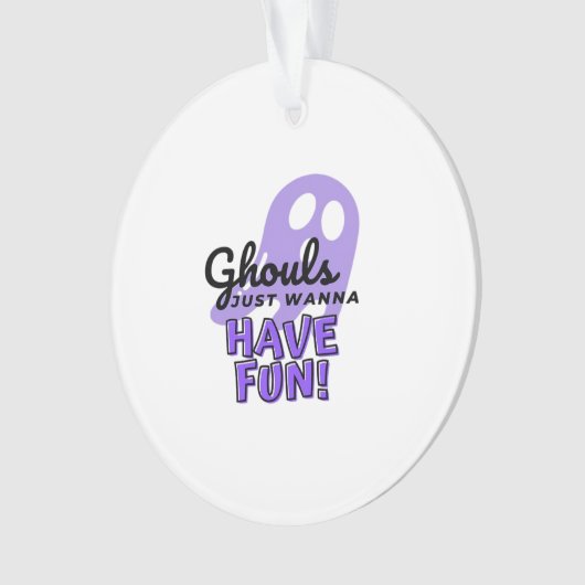Ghouls wil gewoon plezier luiaard Halloween Ornament (voorkant)