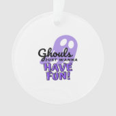 Ghouls wil gewoon plezier luiaard Halloween Ornament (voorkant)