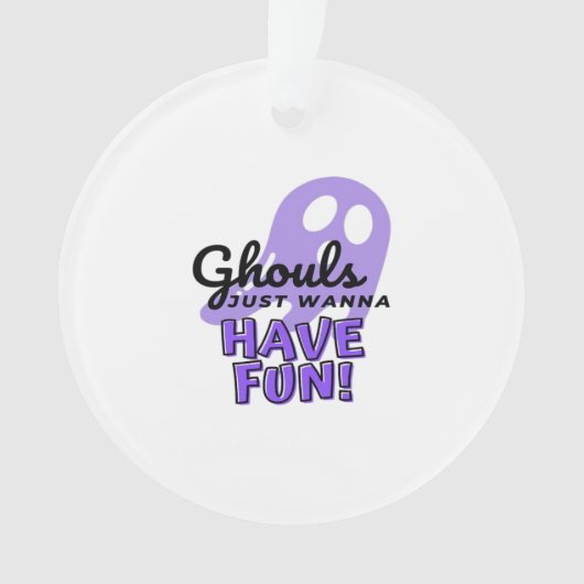 Ghouls wil gewoon plezier luiaard Halloween Ornament (voorkant)
