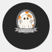 Ghouls wil gewoon plezier luiaard Halloween Ronde Sticker (Voorkant)