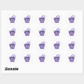 Ghouls wil gewoon plezier luiaard Halloween Ronde Sticker (Vel)
