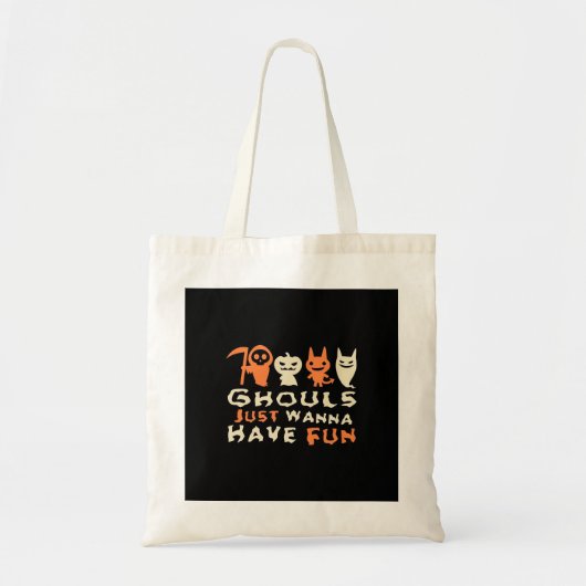 Ghouls wil gewoon plezier luiaard Halloween Tote Bag (Voorkant)