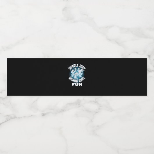 Ghouls wil gewoon plezier luiaard Halloween Waterfles Etiket (Enkel label)