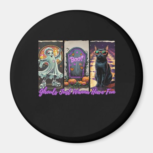 Ghouls wil gewoon plezier luiaard stijl hebben magneet (Voorkant)