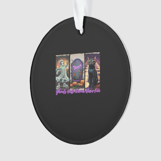 Ghouls wil gewoon plezier luiaard stijl hebben ornament (voorkant)