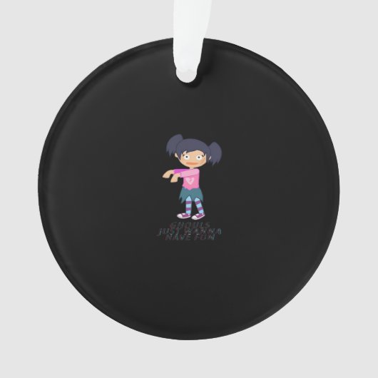 Ghouls wil gewoon plezier offerte & ontwerp ornament (voorkant)