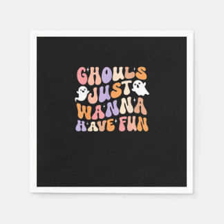 Ghouls wil gewoon plezier spooky seizoen Groovy Ha Servet