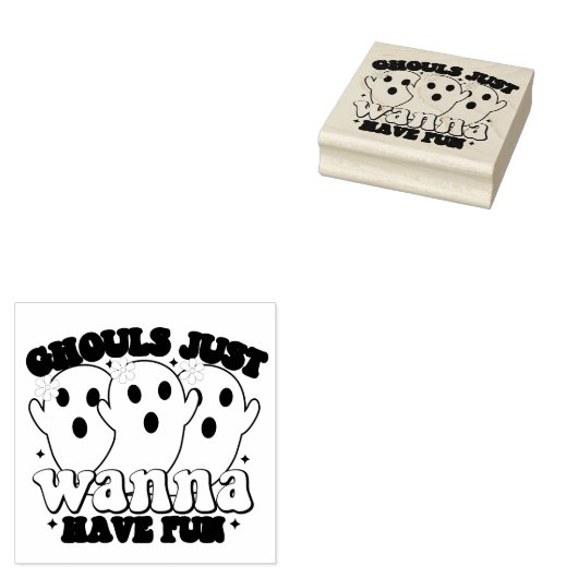 Ghouls wil gewoon vun ghost hebben rubberstempel (Gestempeld)