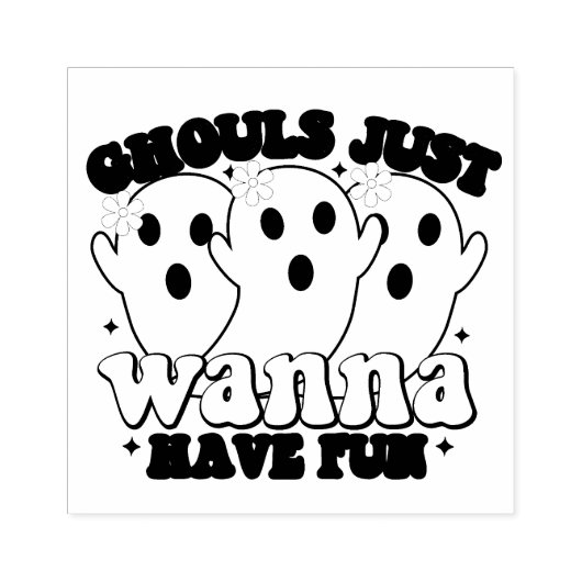 Ghouls wil gewoon vun ghost hebben rubberstempel (Afrduk)
