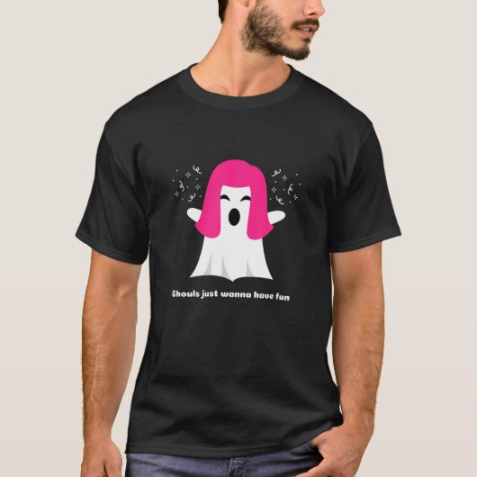 Ghouls wil gewoon vun Halloween hebben| Funny Retr T-shirt (Voorkant)