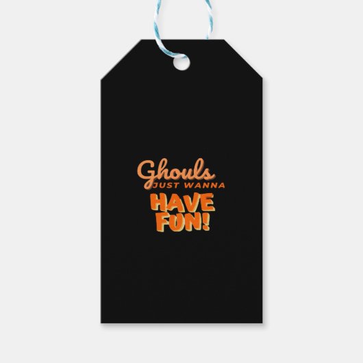 Ghouls wil gewoon vun hebben cadeaulabel (Voorkant)