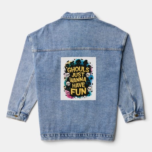Ghouls wil gewoon vun hebben denim jacket (Achterkant)
