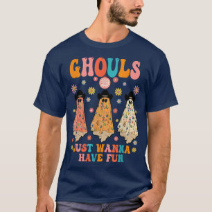 Ghouls wil gewoon vun hebben, Halloween Ghouls Cow T-shirt