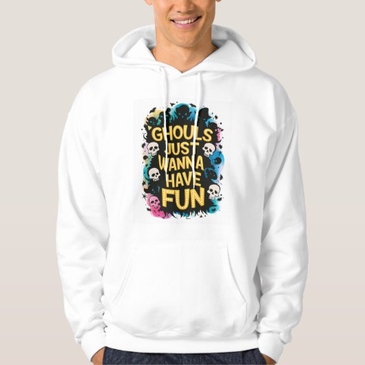 Ghouls wil gewoon vun hebben hoodie (Voorkant)
