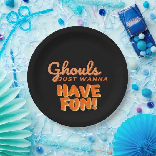 Ghouls wil gewoon vun hebben papieren bordje (Feest)