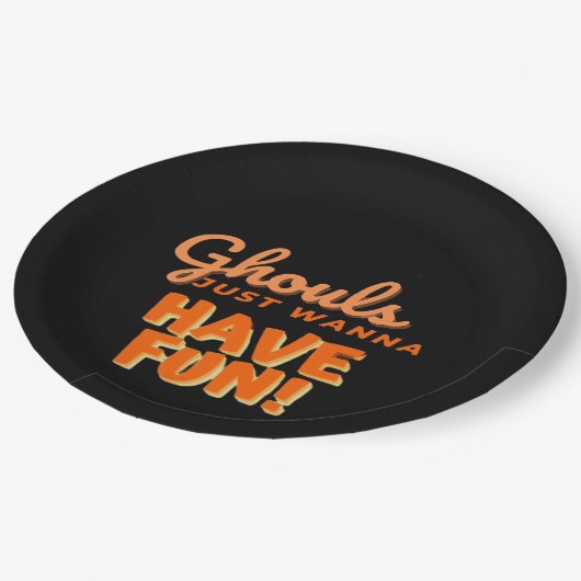 Ghouls wil gewoon vun hebben papieren bordje (Gekanteld)