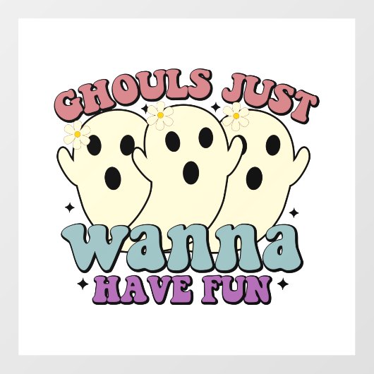 Ghouls wil gewoon vun hebben raamsticker (Vel)