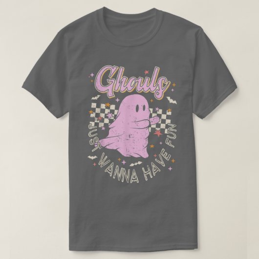 Ghouls wil gewoon vun roze ghost 118 hebben t-shirt (Design voorkant)