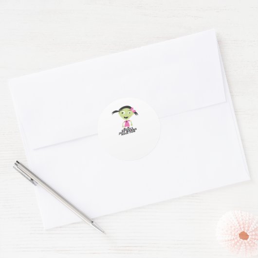 Ghouls willen gewoon een grappig citaat hebben ronde sticker (Envelop)