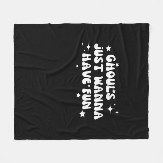 Ghouls willen gewoon een leuk basisontwerp hebben fleece deken (Voorkant (Horizontaal))