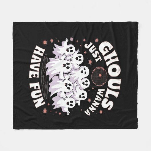 Ghouls willen gewoon een leuk basisontwerp hebben fleece deken (Voorkant (Horizontaal))