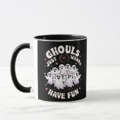 Ghouls willen gewoon een leuk basisontwerp hebben mok (Links)