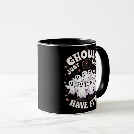 Ghouls willen gewoon een leuk basisontwerp hebben mok (Voorkant rechts)